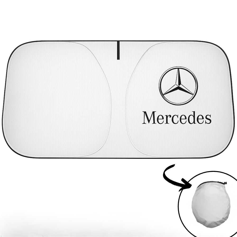 Sammenleggbar solskjerm for bil med logo