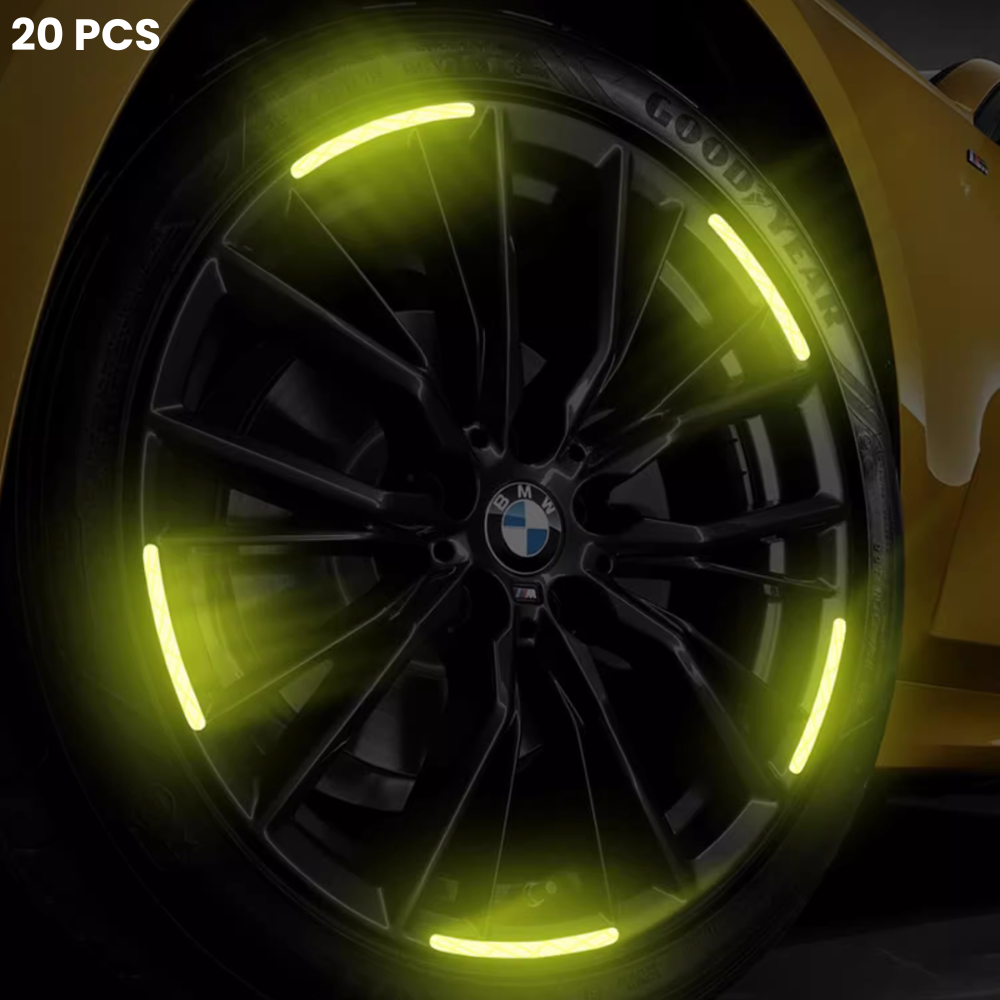 20-częściowe podświetlane ochraniacze kół z logo