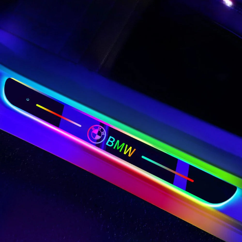 Zestaw 2 nakładek LED na progi drzwi samochodu